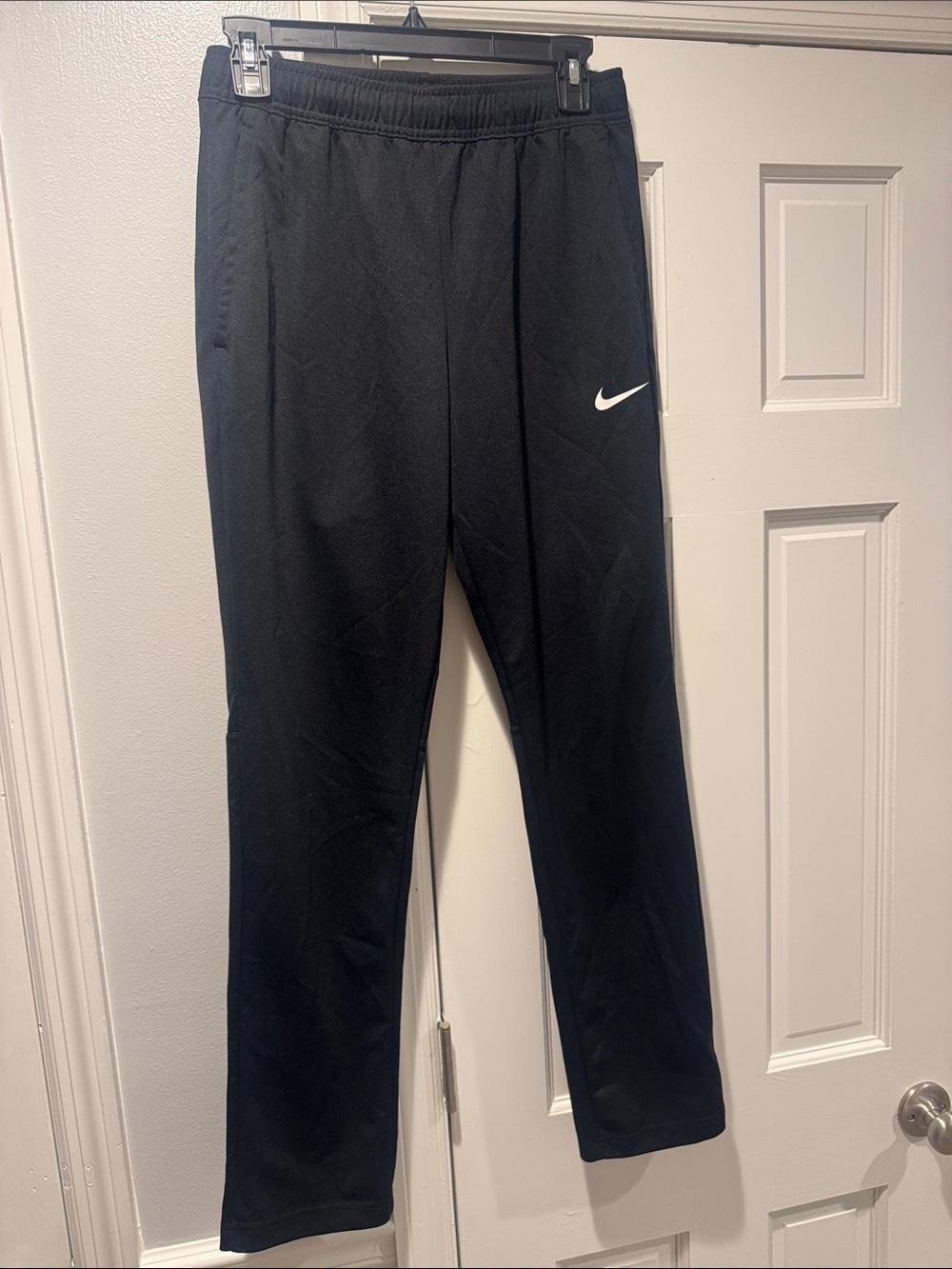 Women’s Nike Black Track Pants with White Swoosh